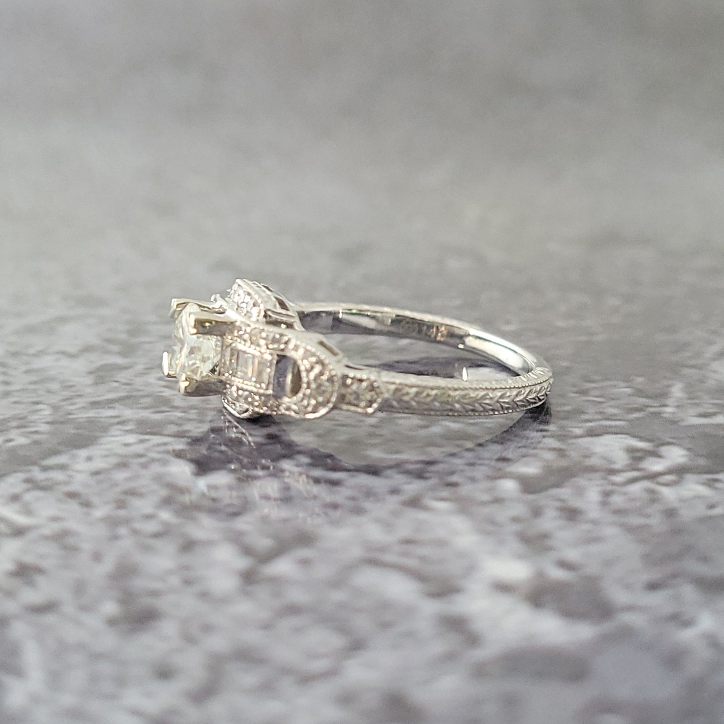 14k Vintage Style Engagement Ring