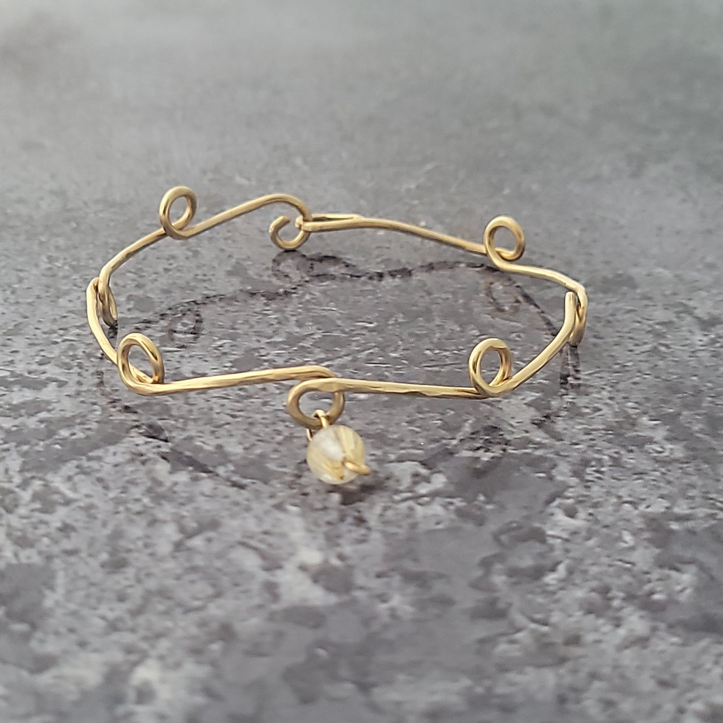 14k Wire Bangle Bracelet