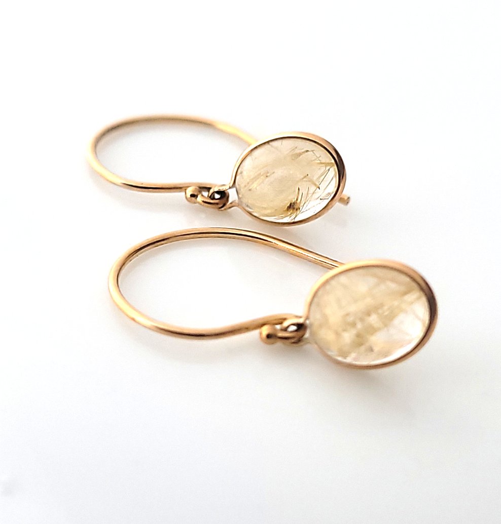 Rutilated Quartz Earrings