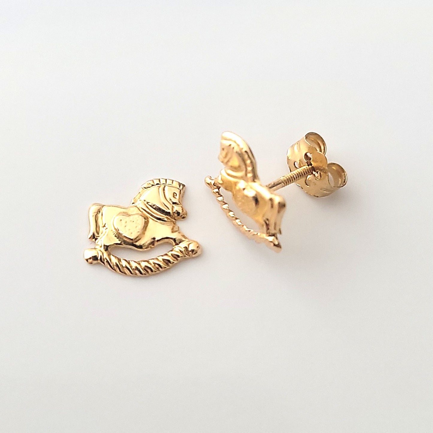 Baby Rocking Horse Earrings. $55.00