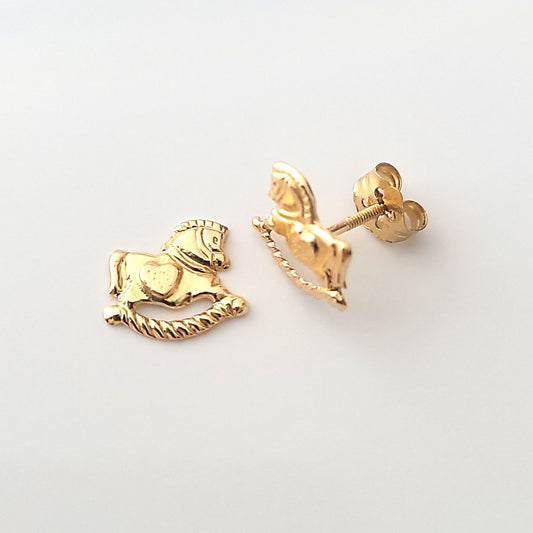 Baby Rocking Horse Earrings. $55.00