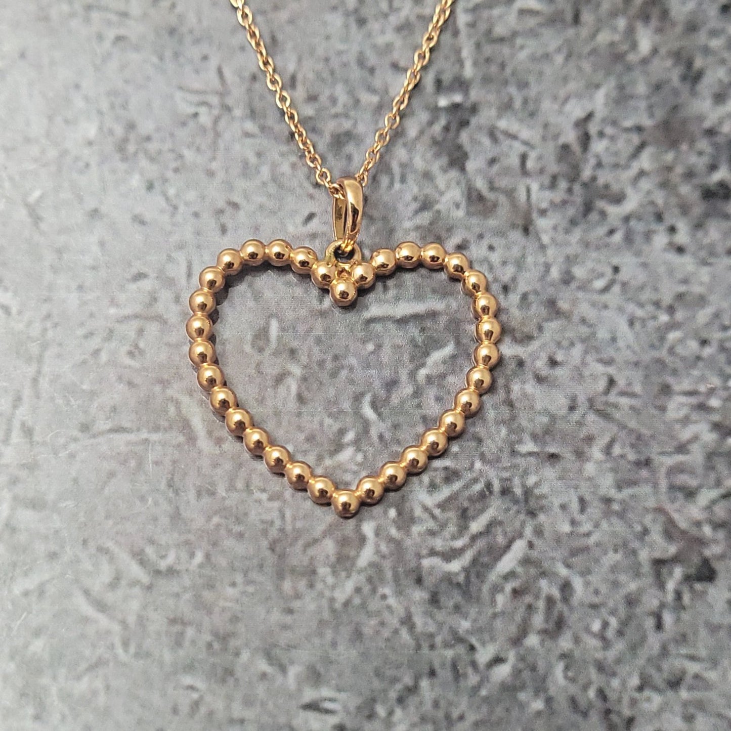 14k Rose Gold Heart Pendant