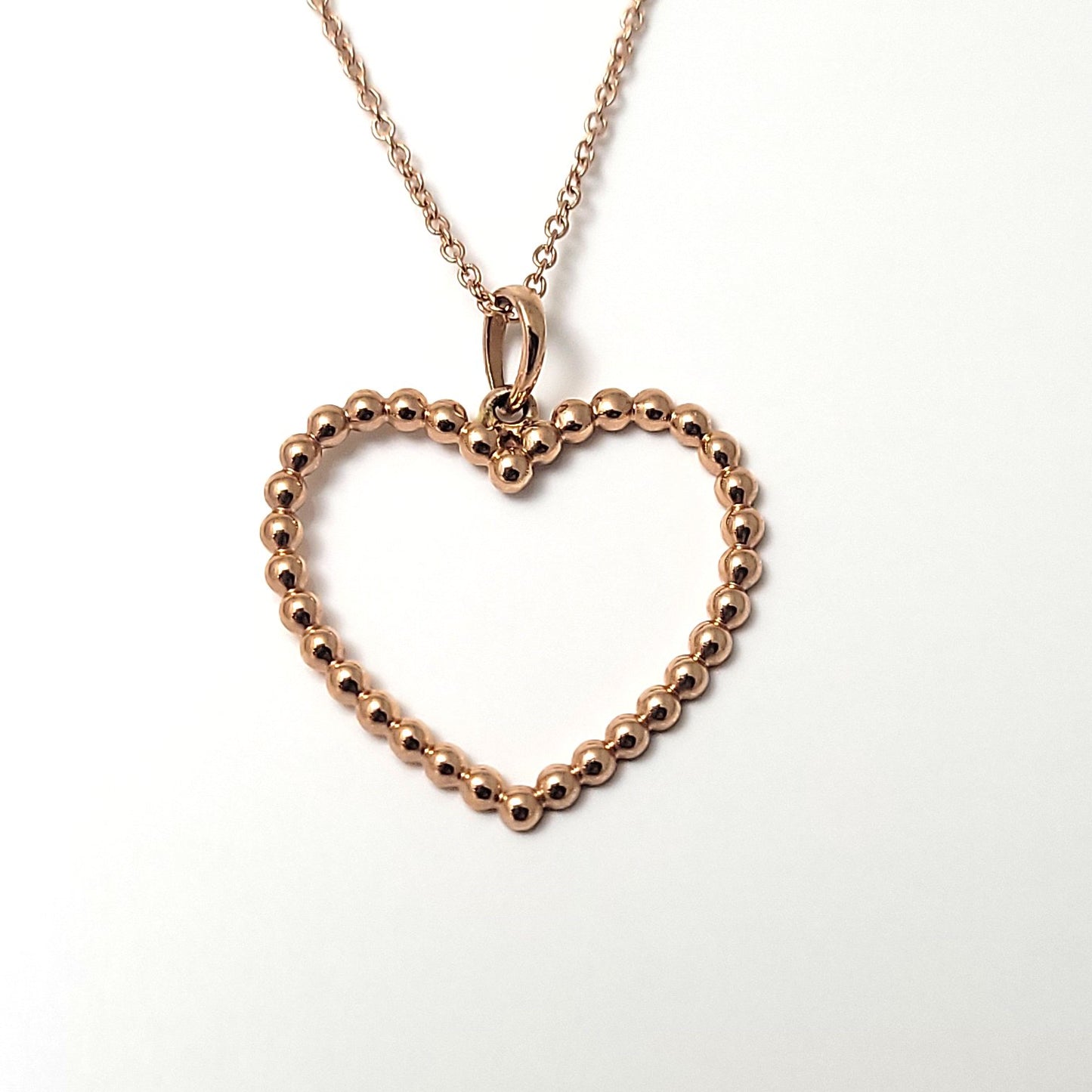 14k Rose Gold Heart Pendant