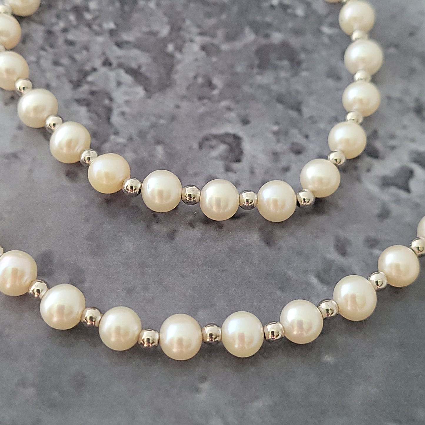 Sterling Silver Pearl Set