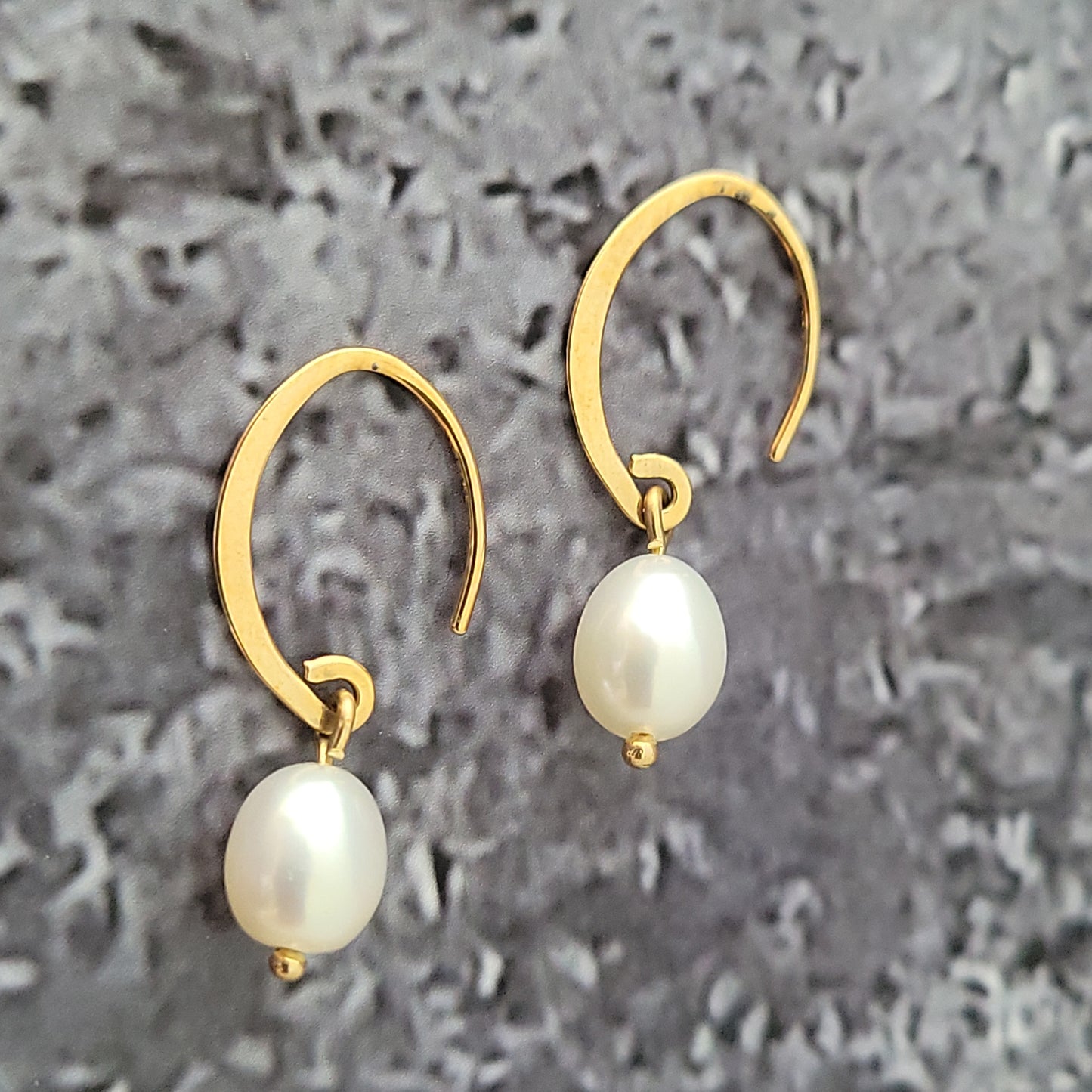 14k Pearl Earrings. $110.00