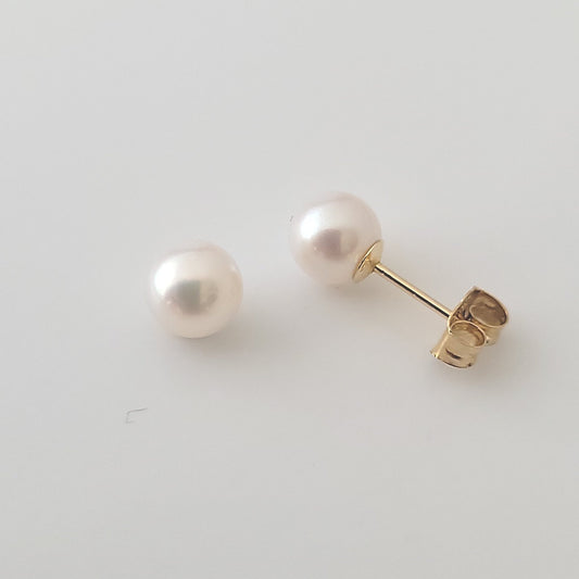 6mm Cultured Pearl Earrings