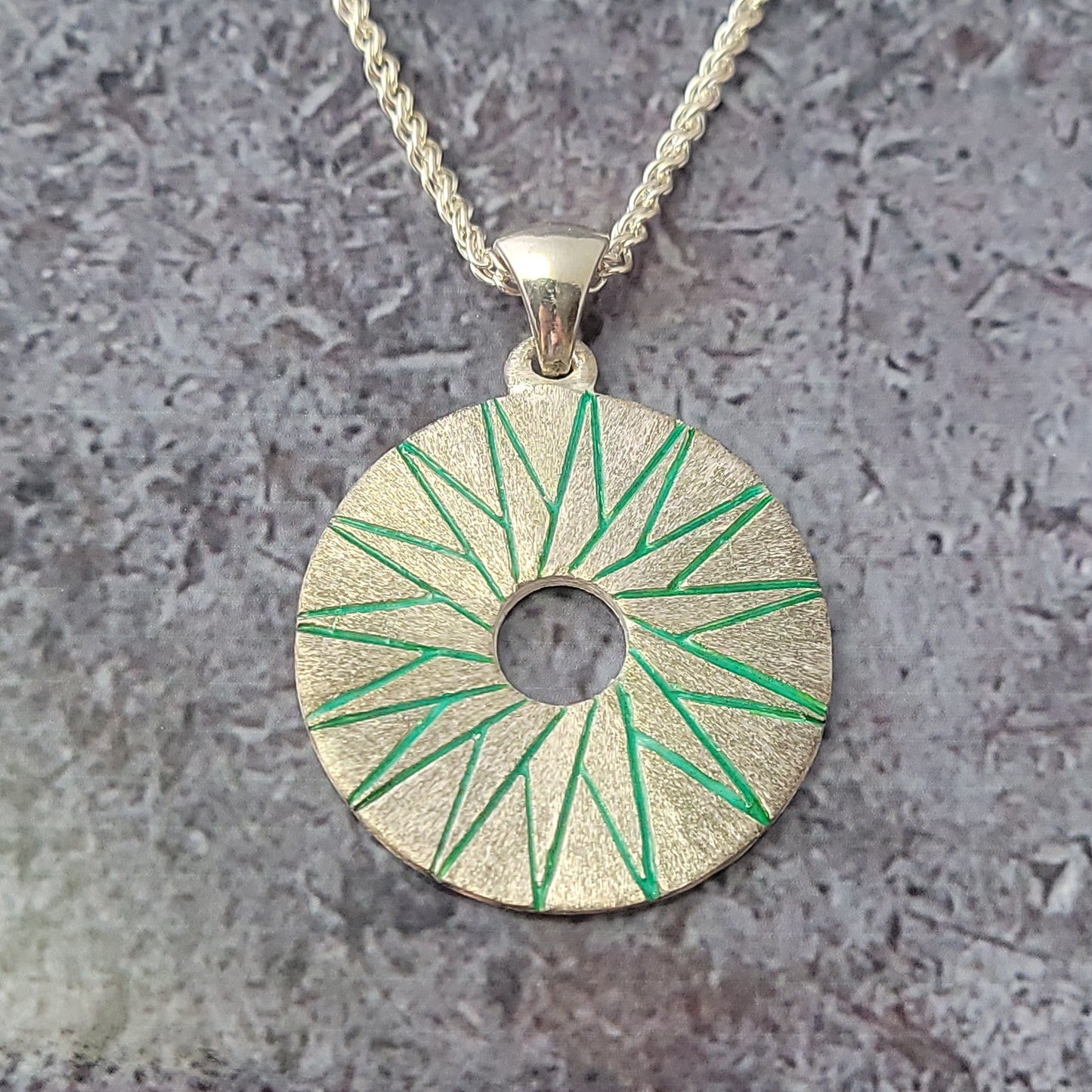 Silver Star Millstone Pendant