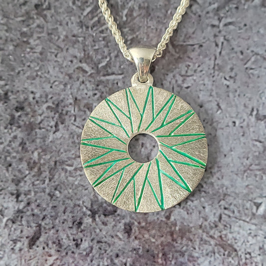 Silver Star Millstone Pendant