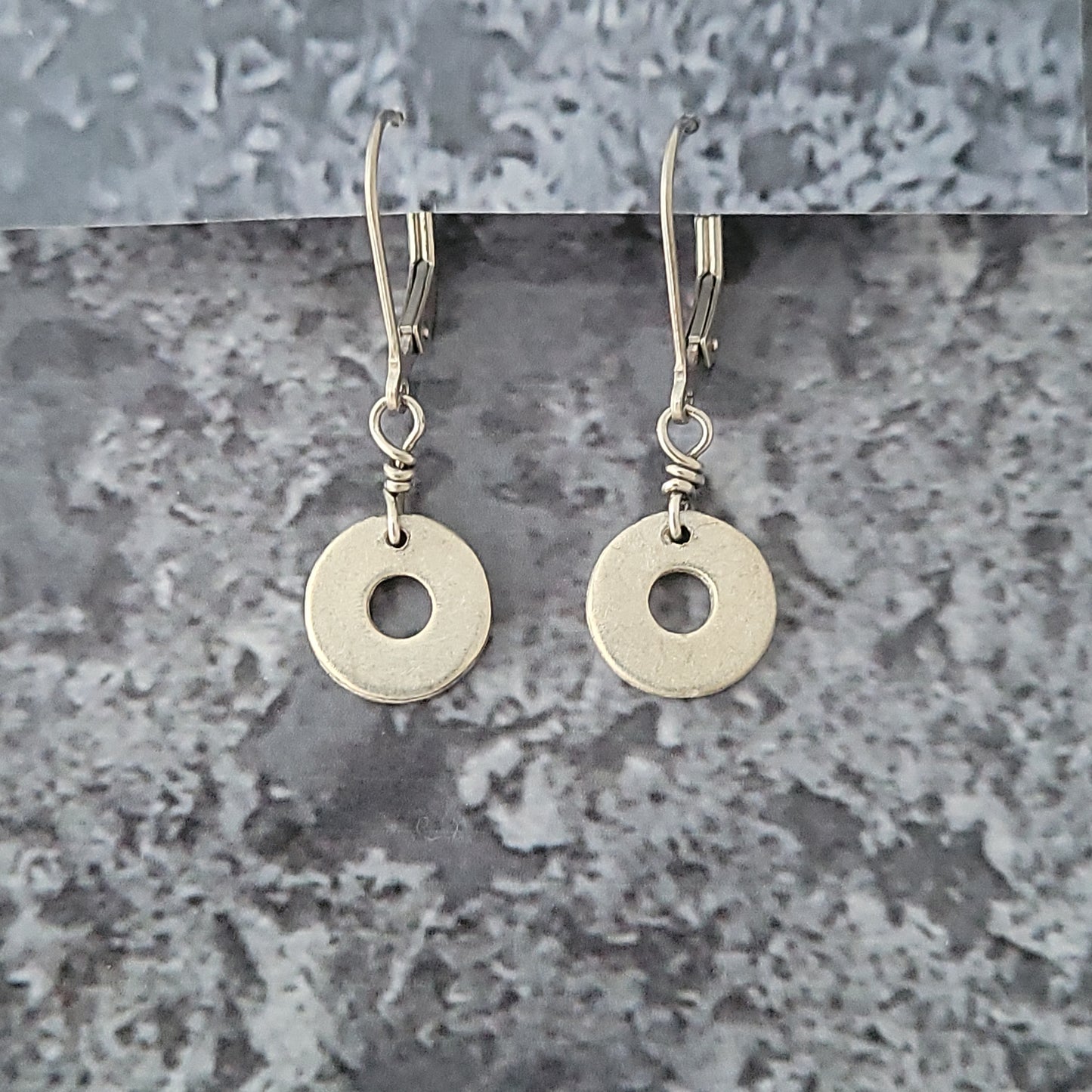 Plain Millstone Dangle Earrings