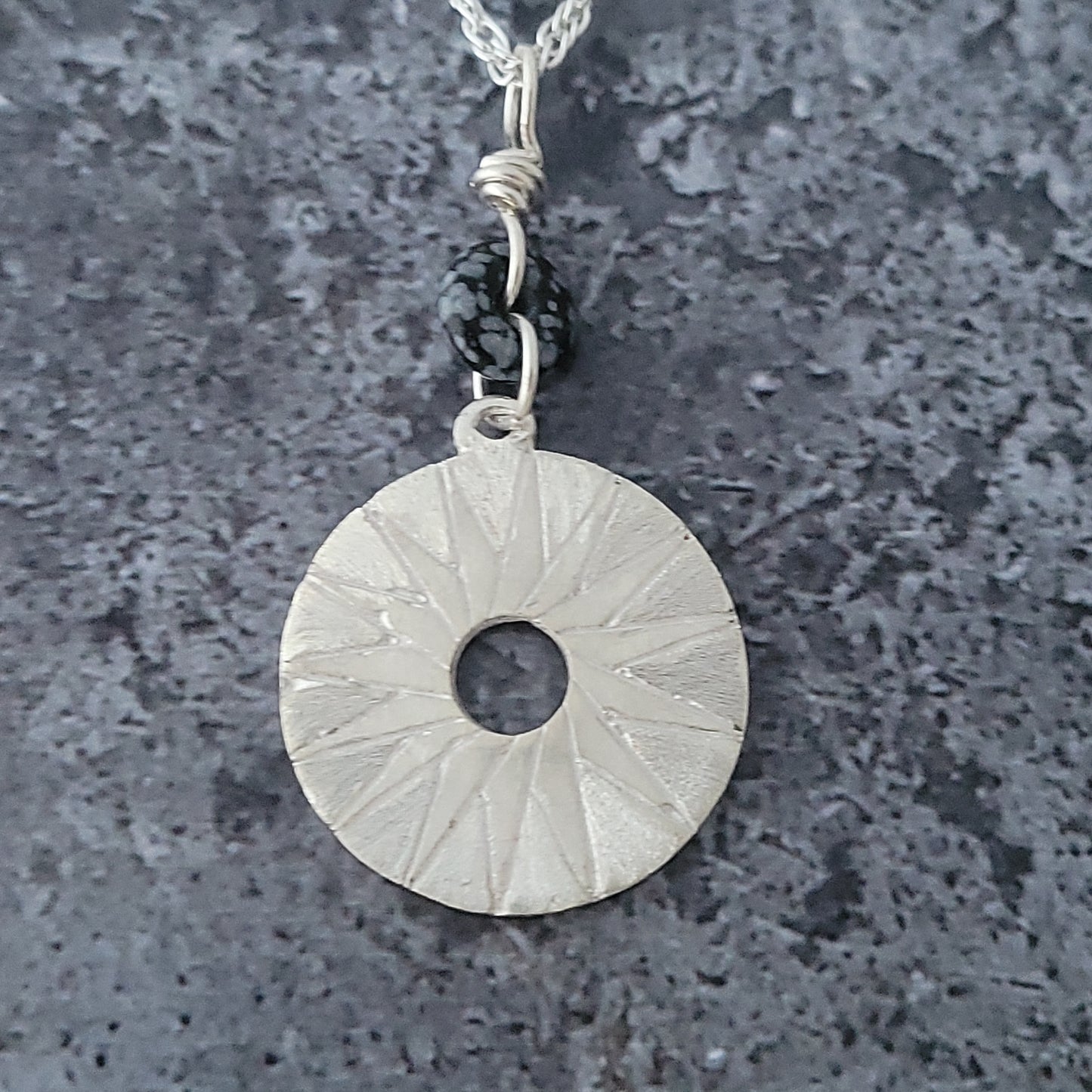 Star Millstone with Sanded and Stone Finish *Pendant Only*