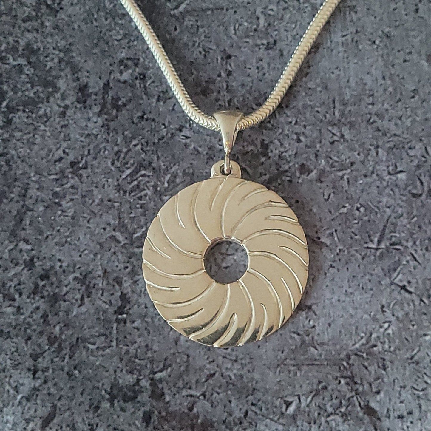Large Polished Millstone Necklace