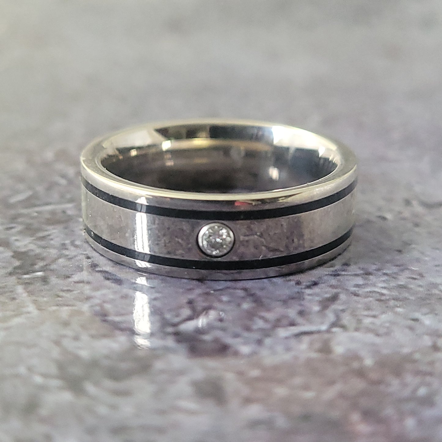 Men's Titanium Diamond Band