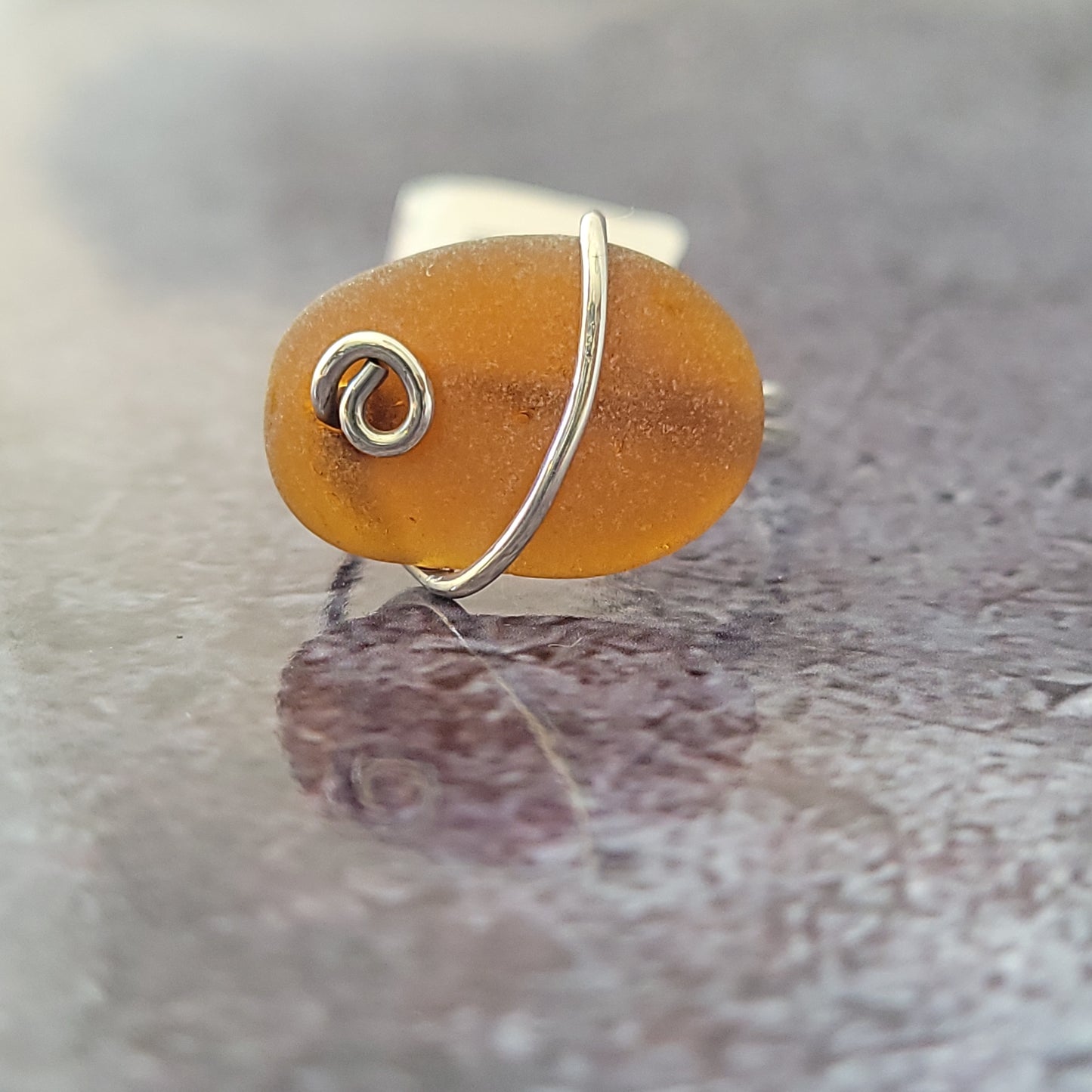 Sterling Sea Glass Ring