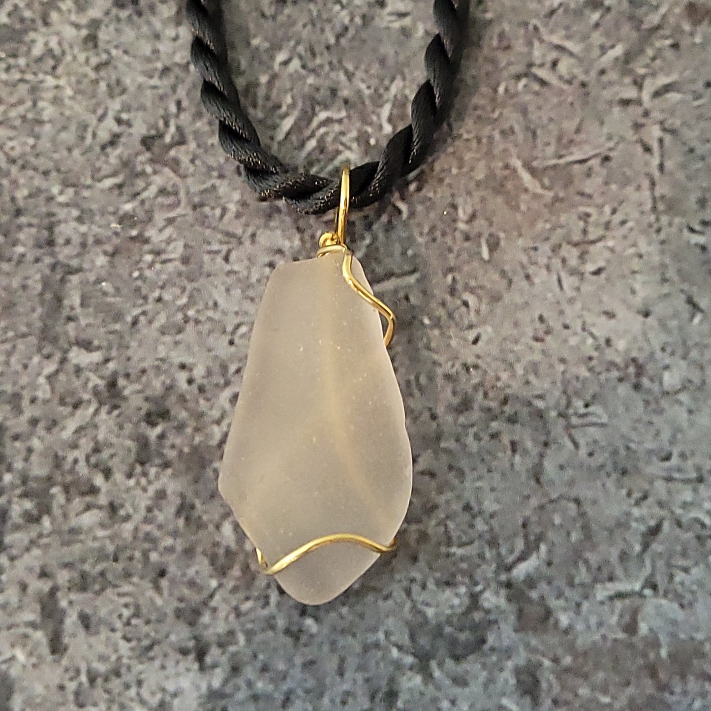 14k Pale Lilac Sea Glass Pendant