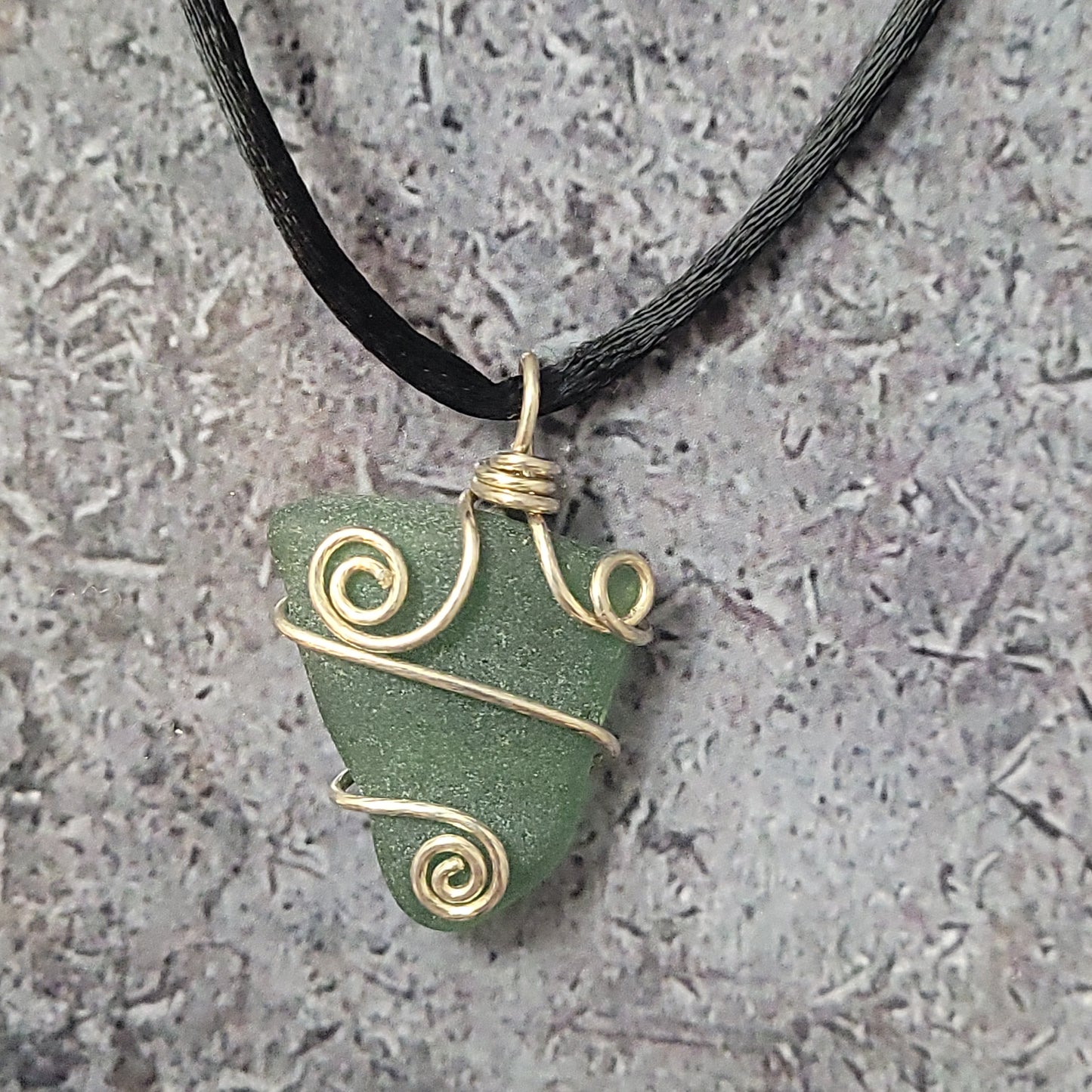 Green Sea Glass Pendant