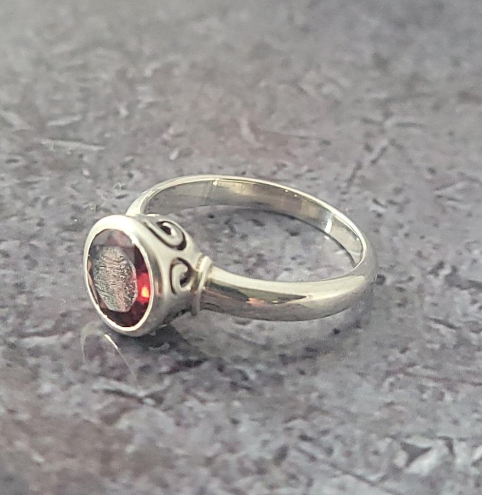 Sterling Garnet Ring