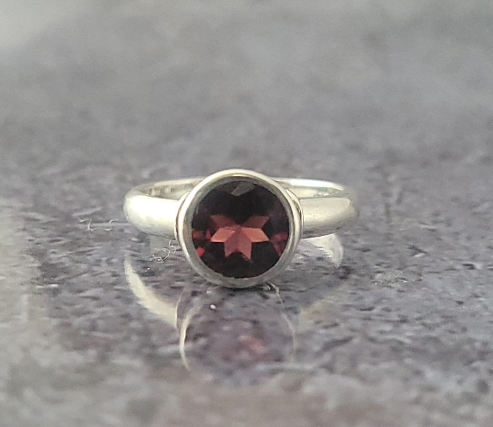 Sterling Garnet Ring