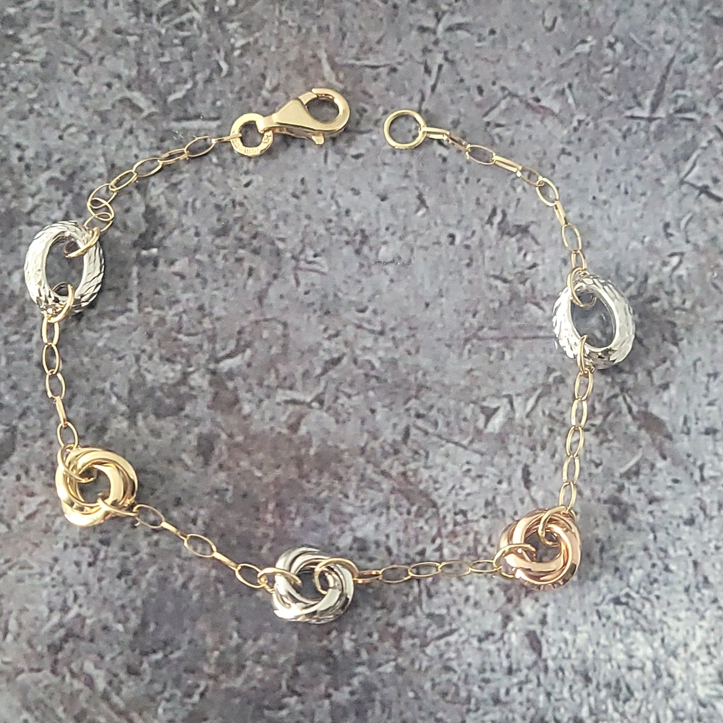 14k Tri-Color Bracelet