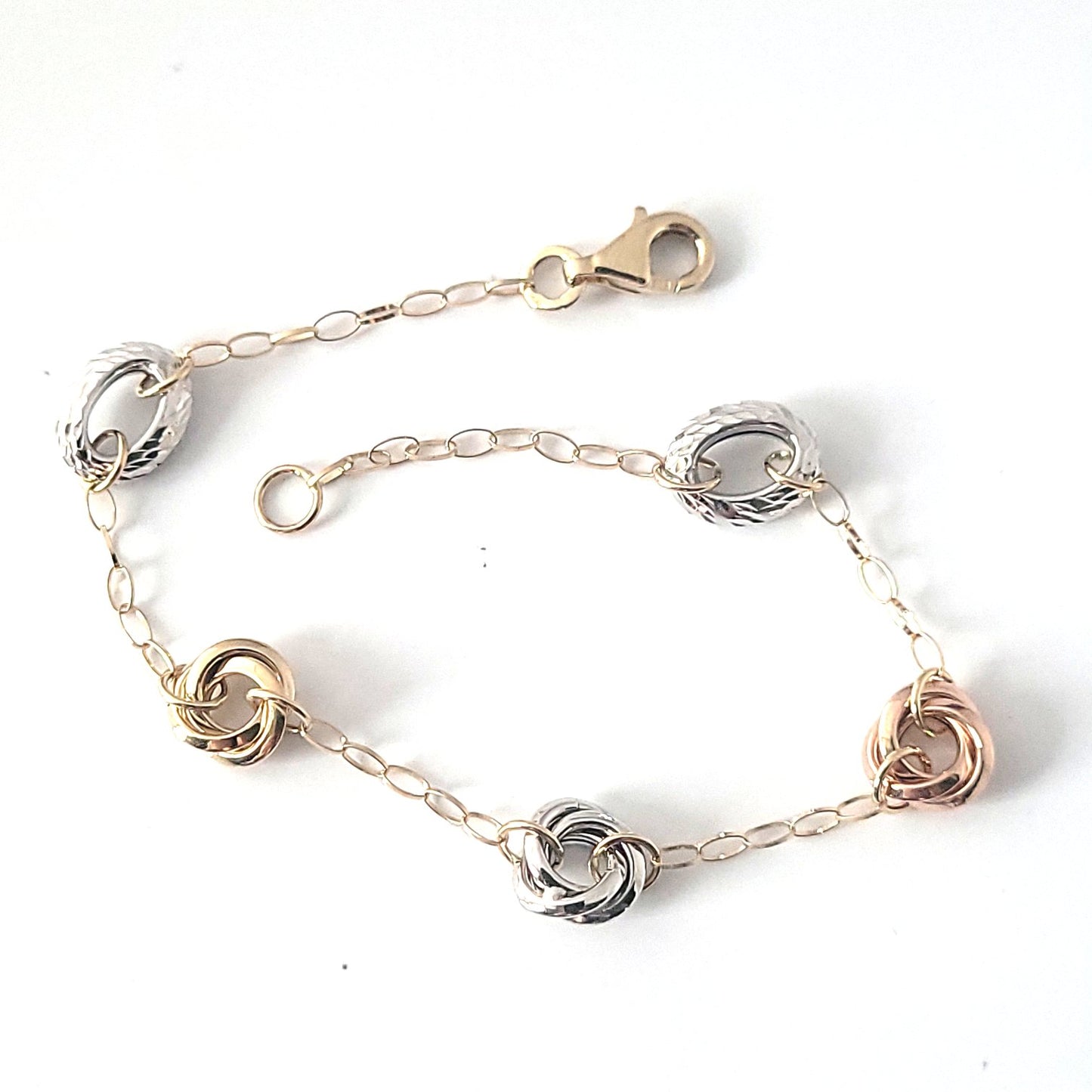 14k Tri-Color Bracelet