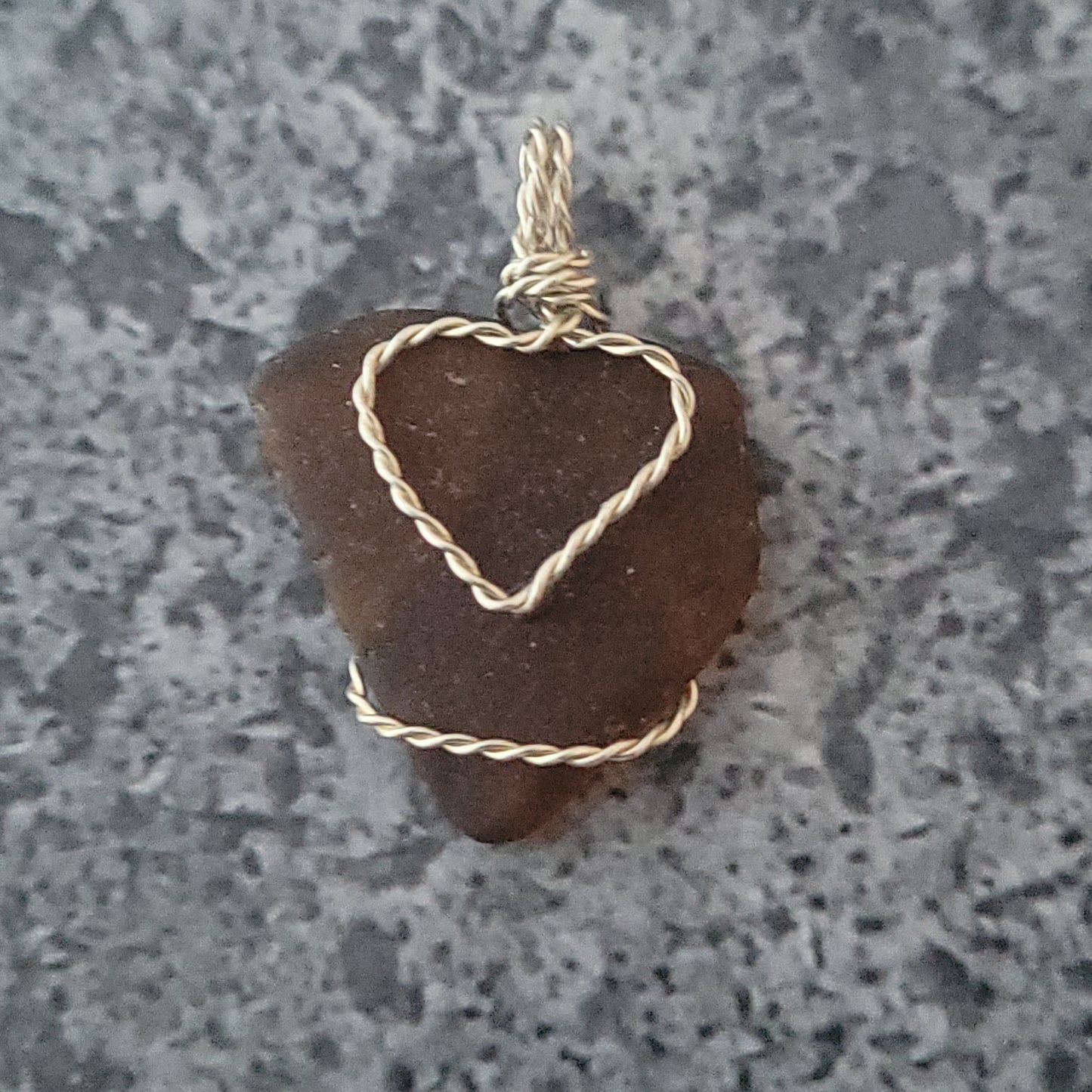 Brown Sea Glass Pendant