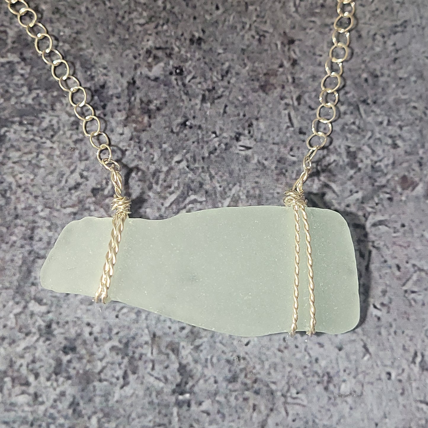 Frosted Genuine Sea Glass Necklace