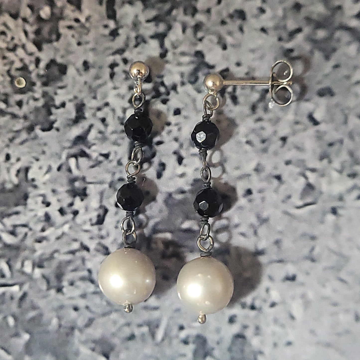 Sterling and Pearl Earrings