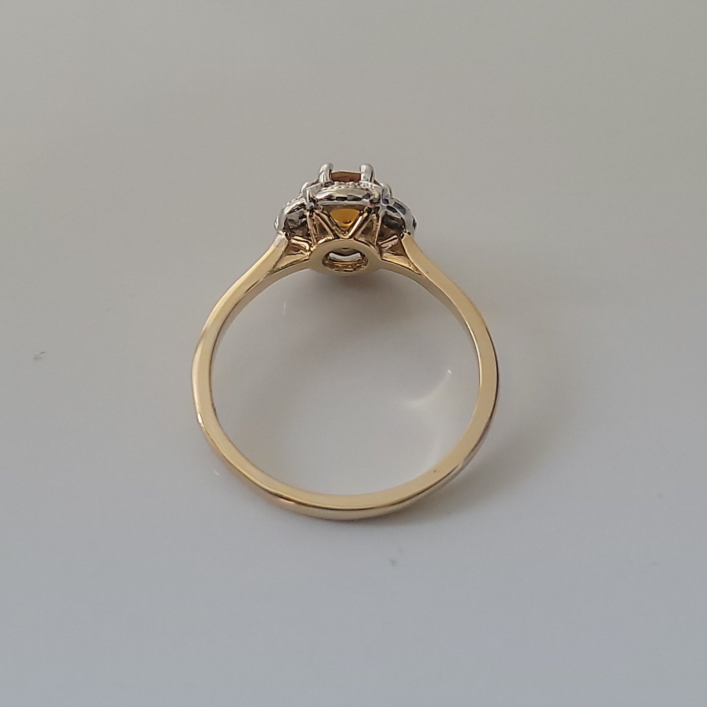 10k Citrine and Diamond ring