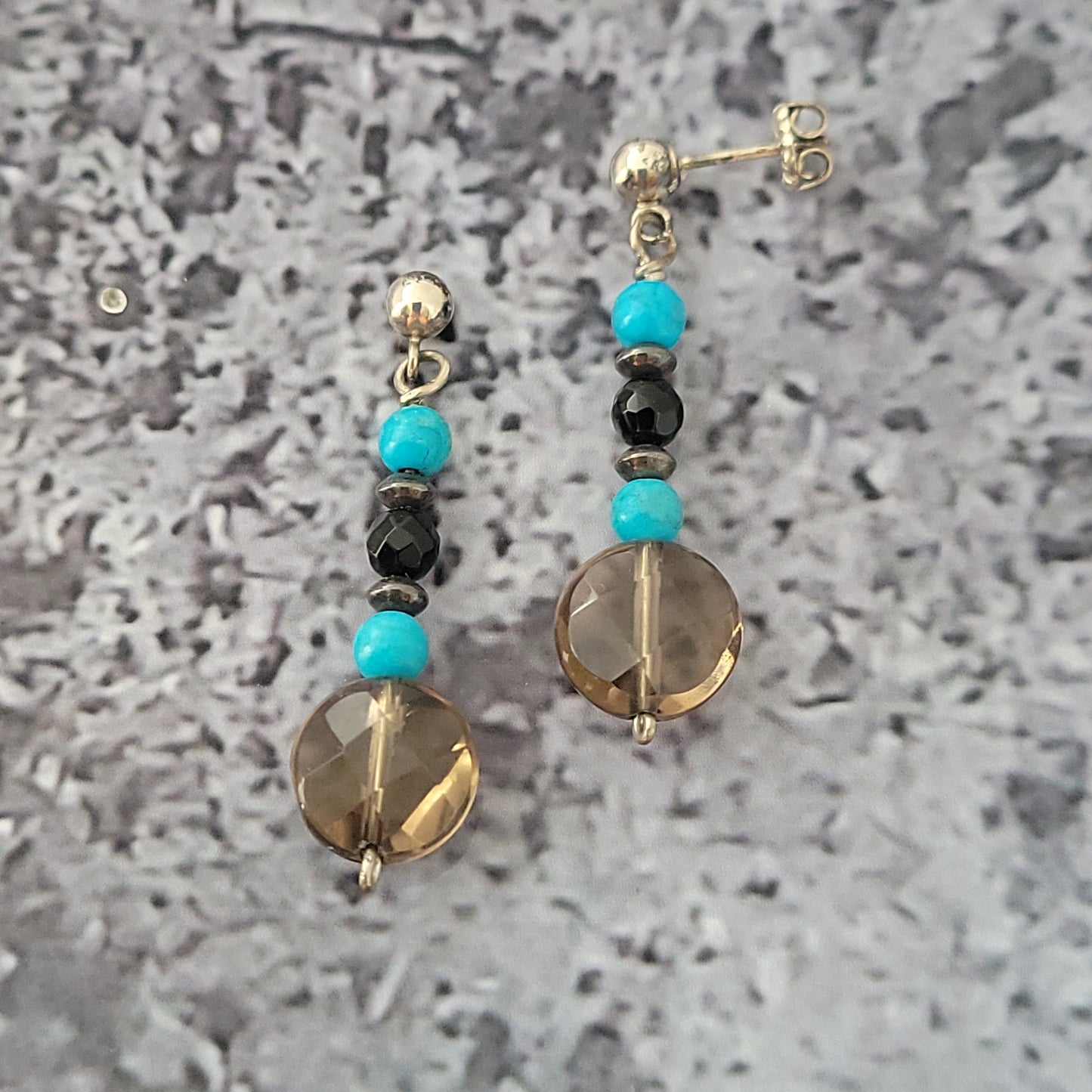 Sterling Smokey Quartz Earrings