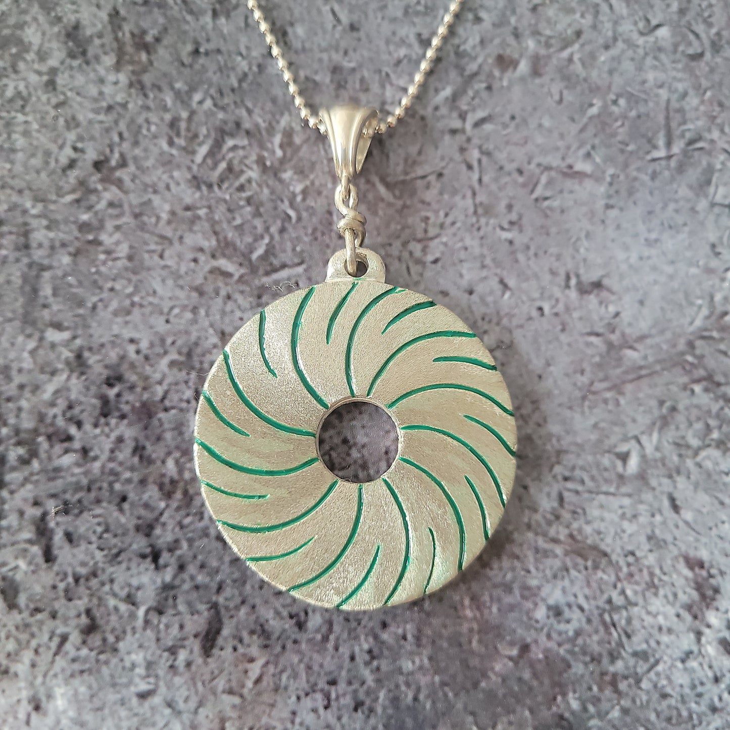 Large Millstone With Green