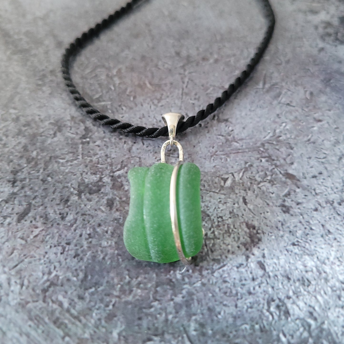 Green Sea Glass Necklace