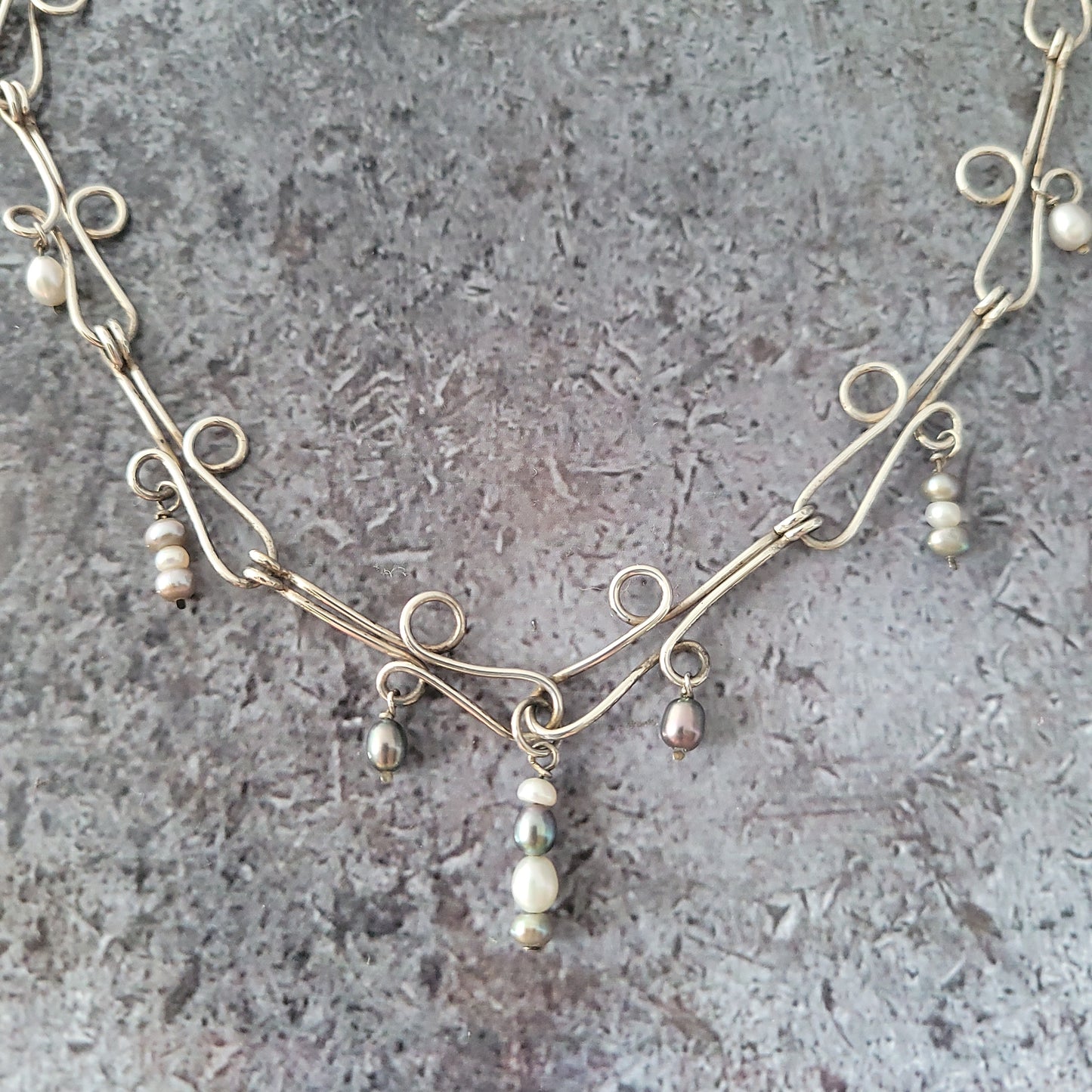 Sterling Silver Pearl Necklace