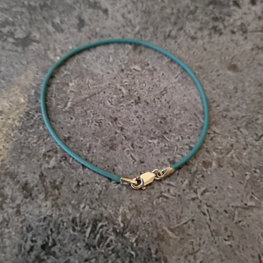 Turquoise Blue Leather Bracelet