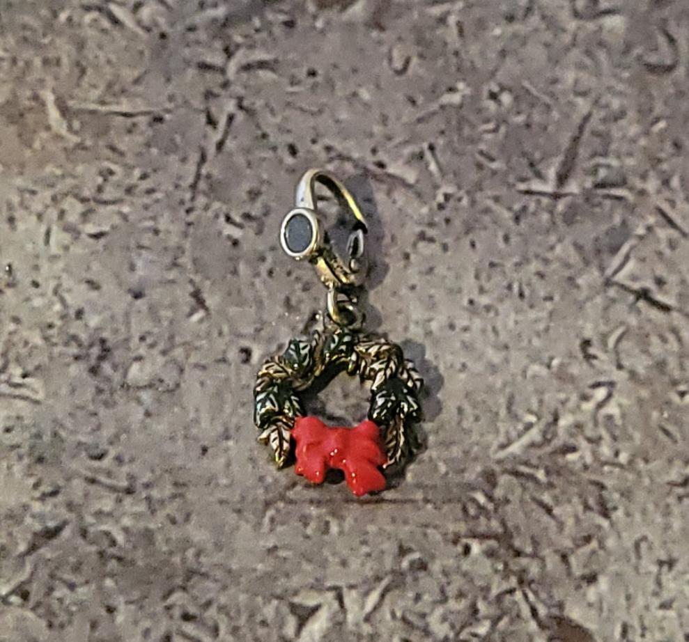 Sterling Christmas Wreath Charm