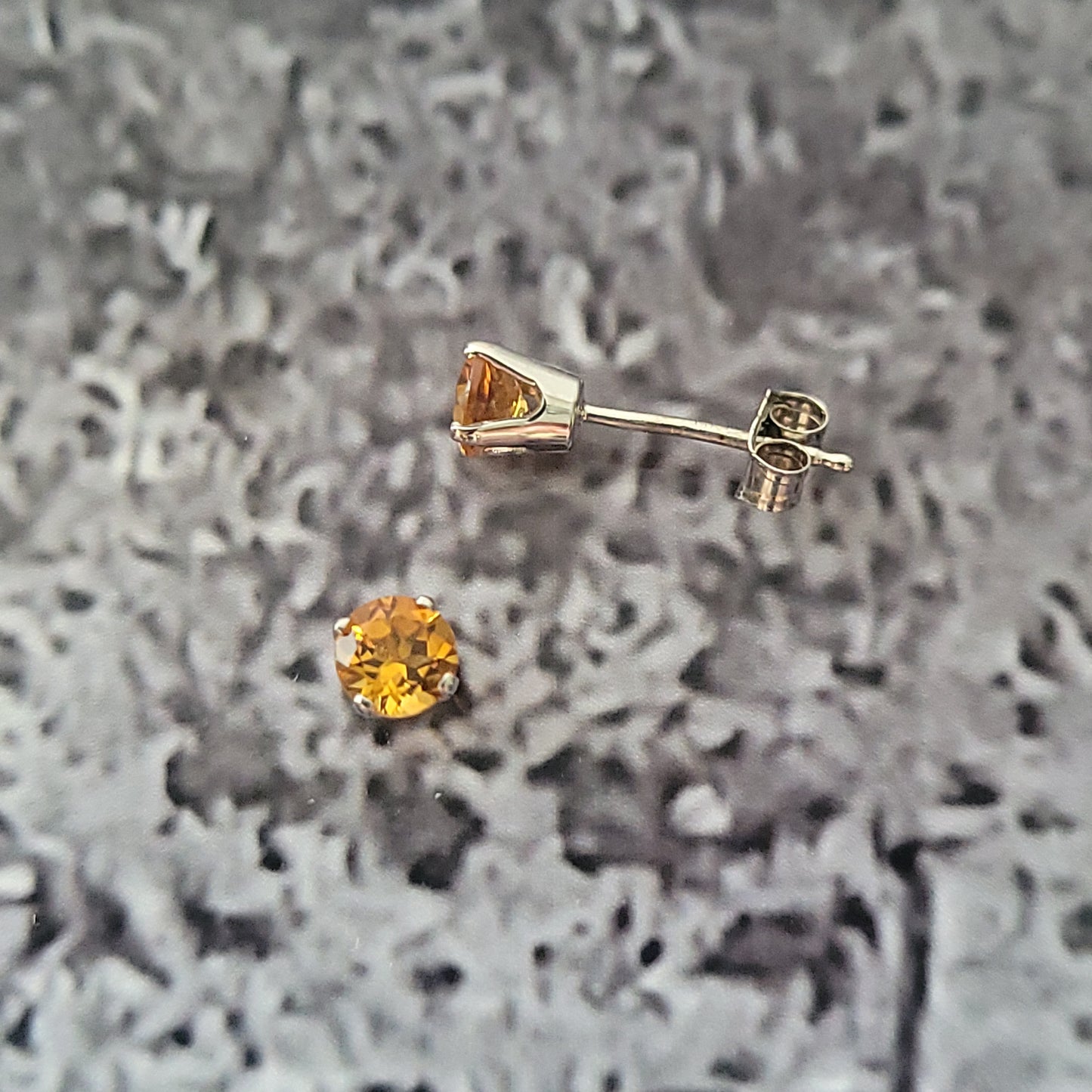 14k Citrine Stud Earrings