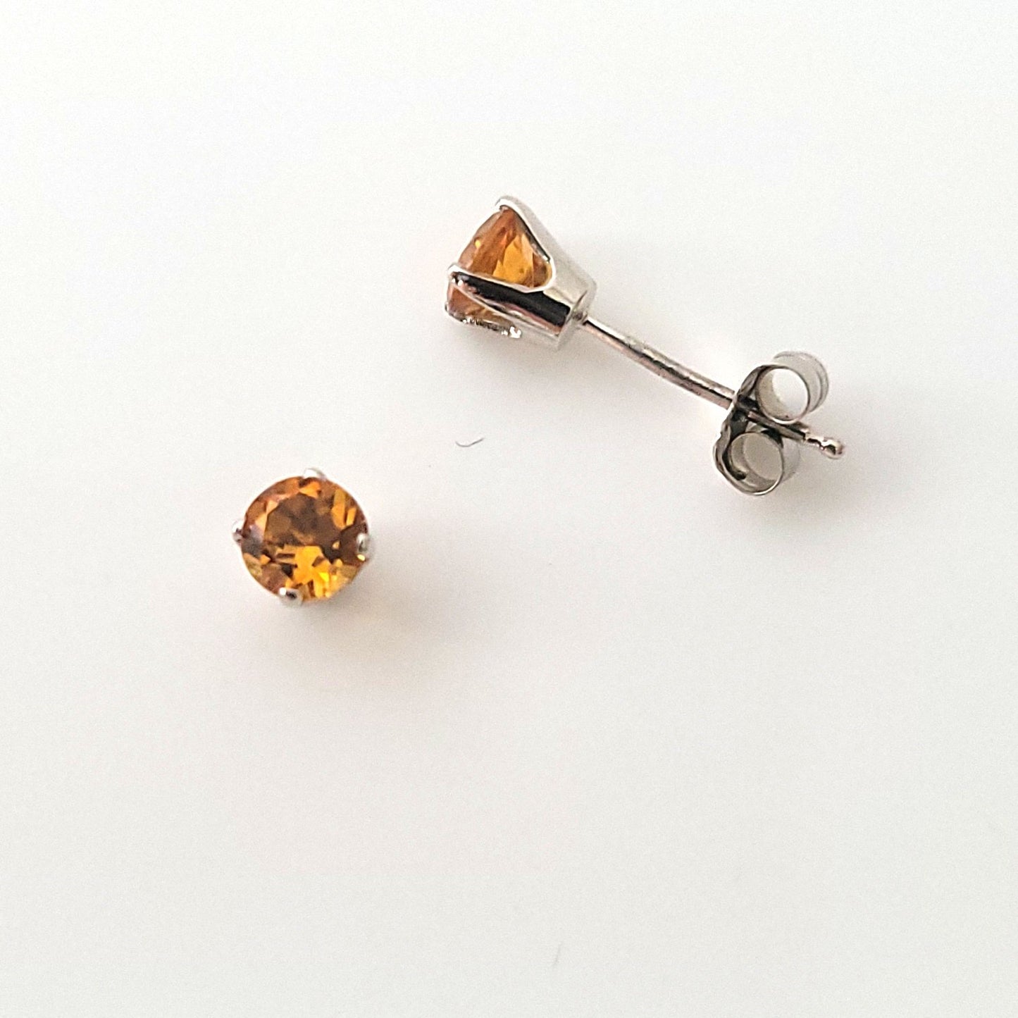 14k Citrine Stud Earrings