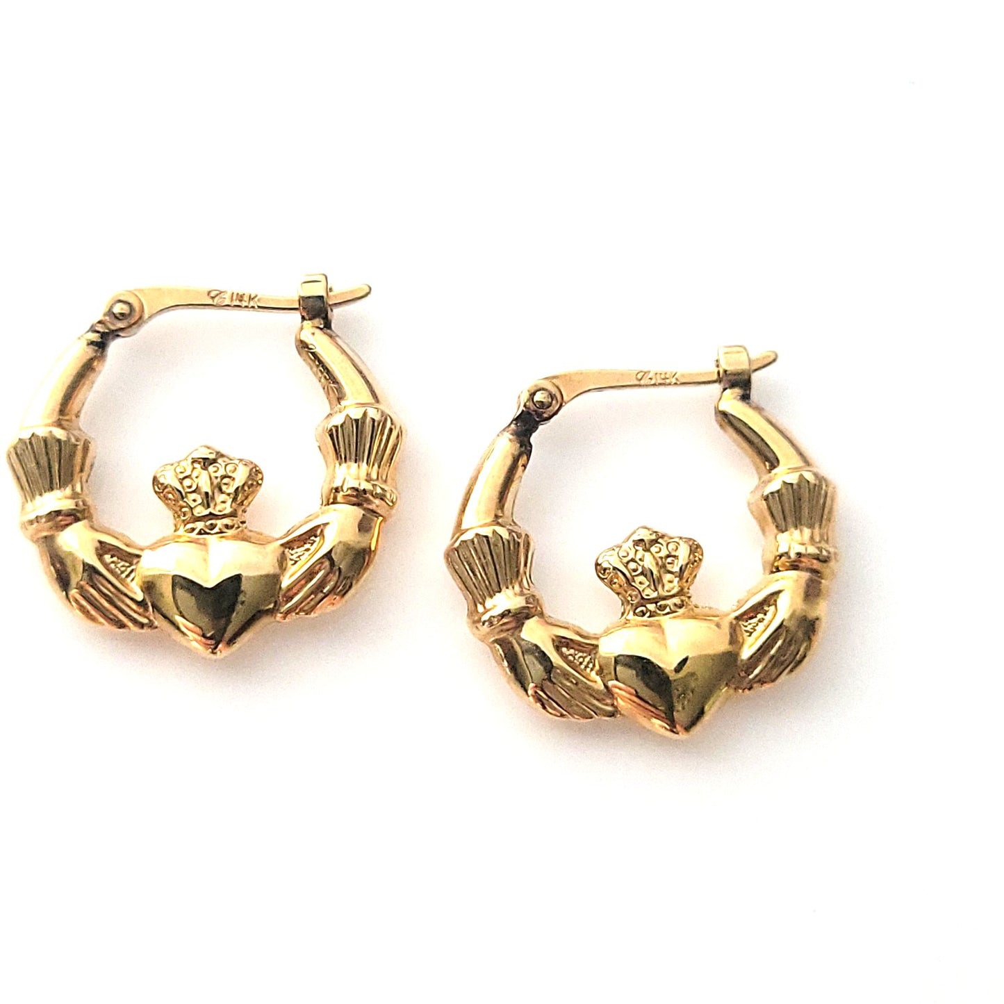 14k Claddagh Earrings