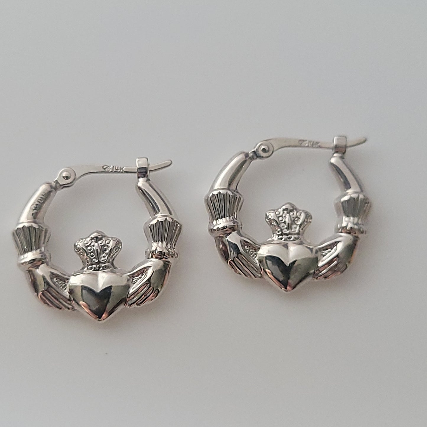 14k Claddagh Earrings. $195.00