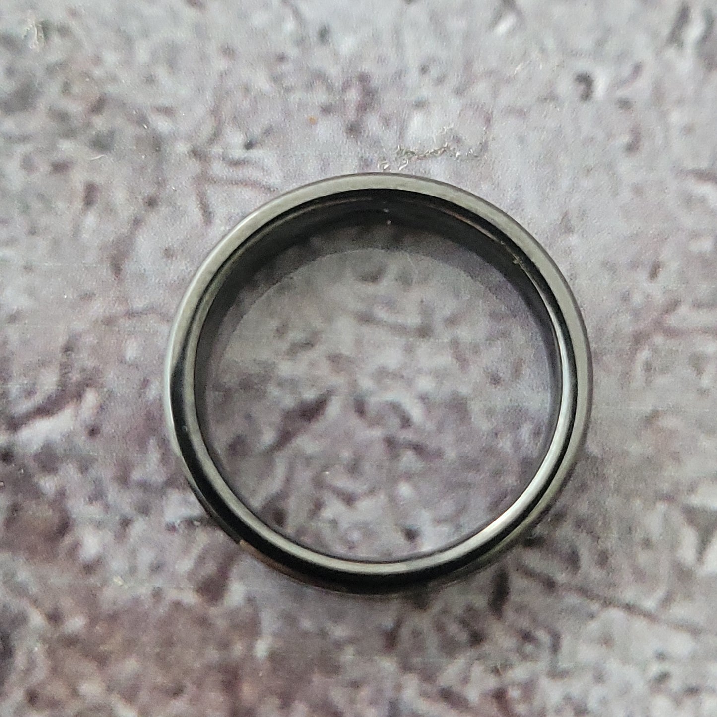Black Ceramic and Purple Band, Size 3.75