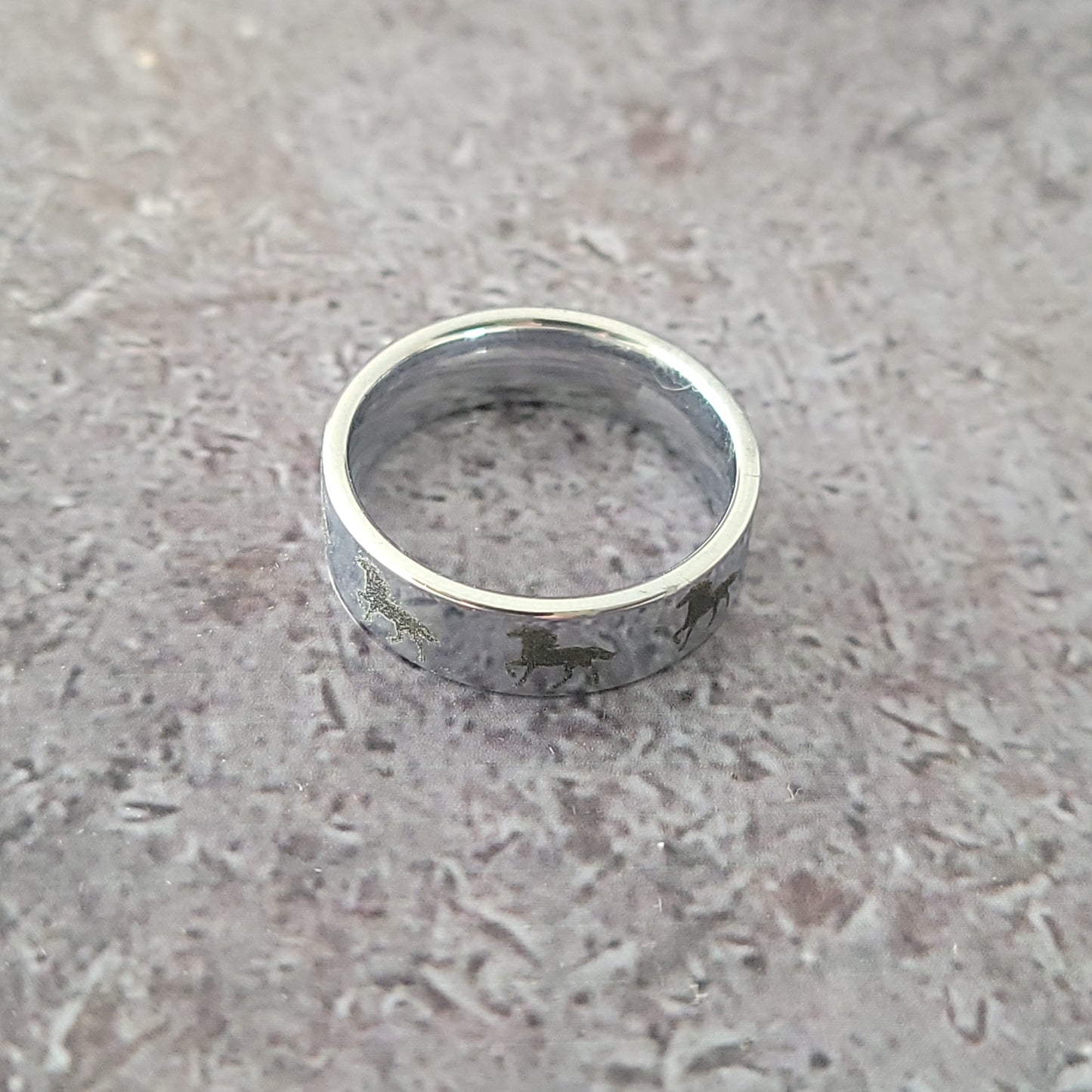 Tungsten Horse Ring