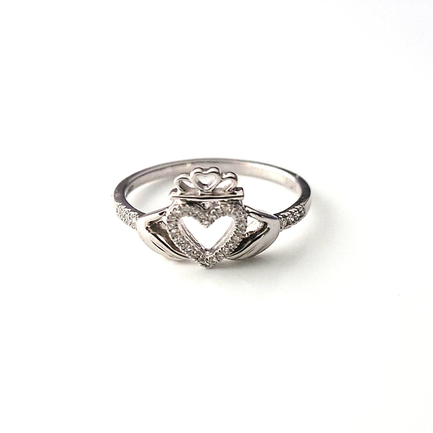 Gold and Diamond Claddagh Ring