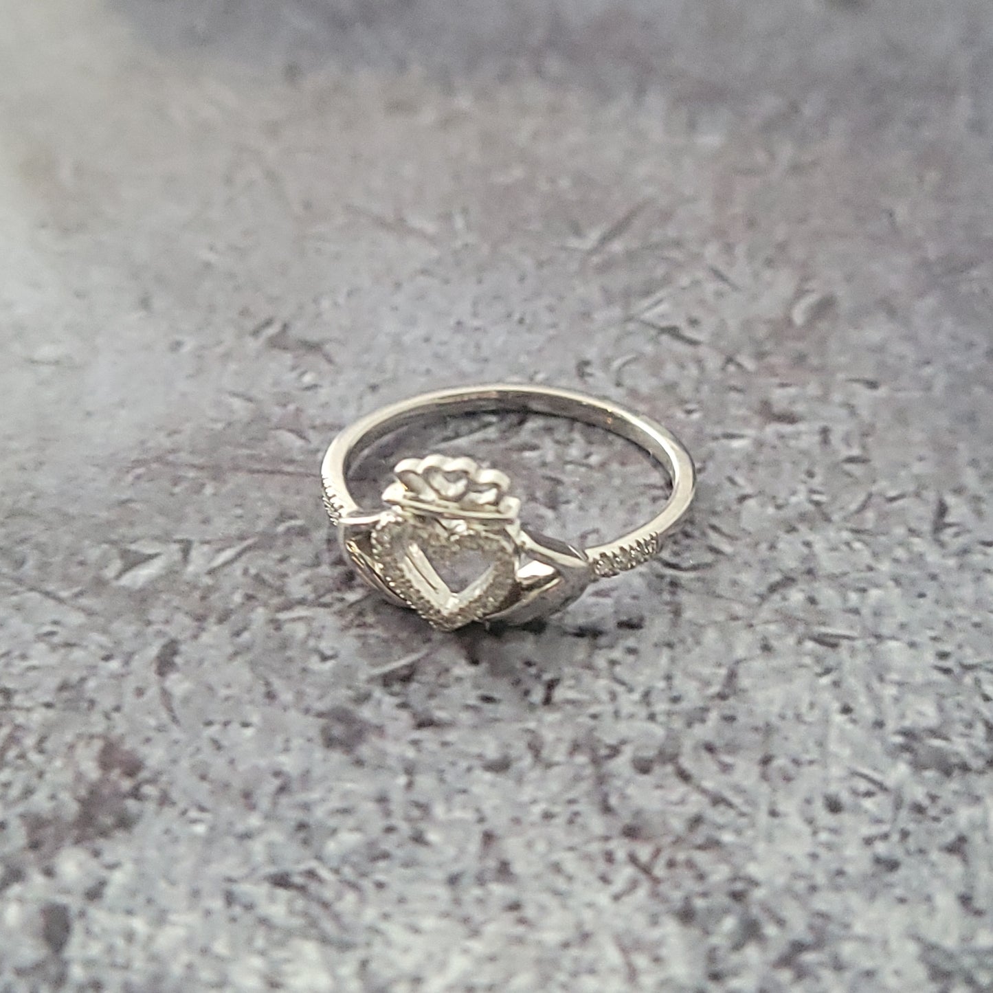 Gold and Diamond Claddagh Ring