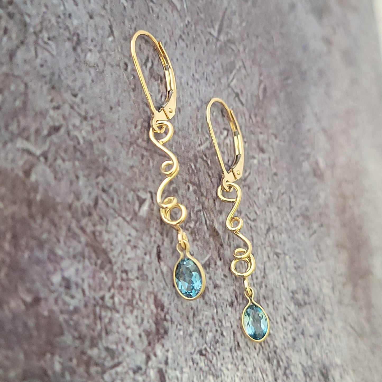 Blue Topaz Earrings