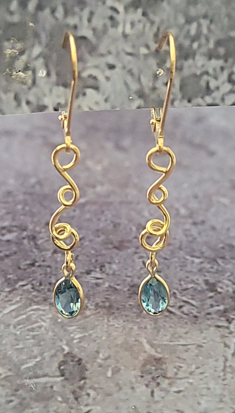 Blue Topaz Earrings