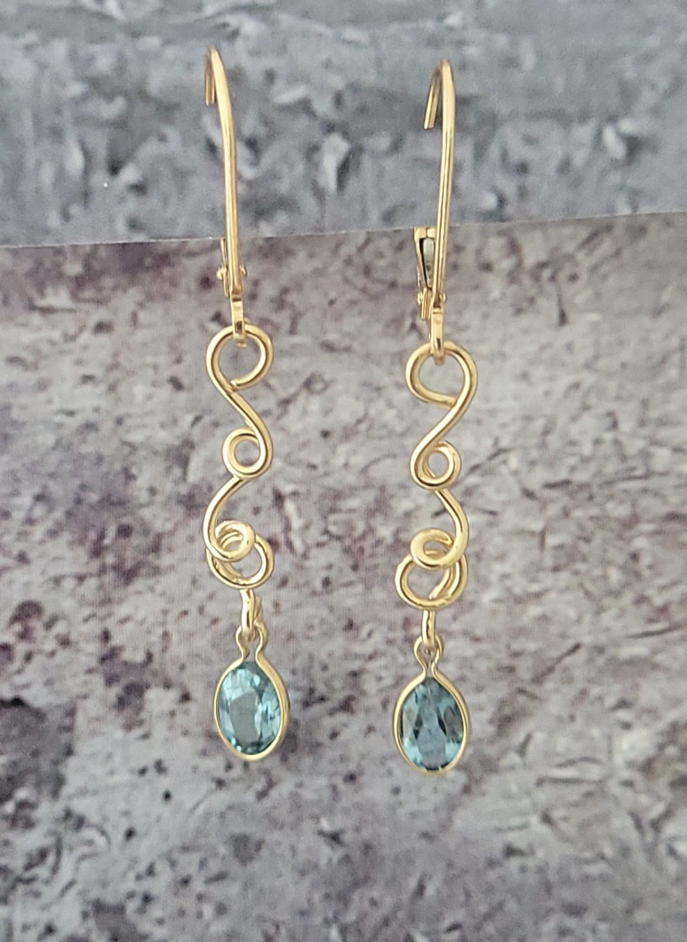 Blue Topaz Earrings