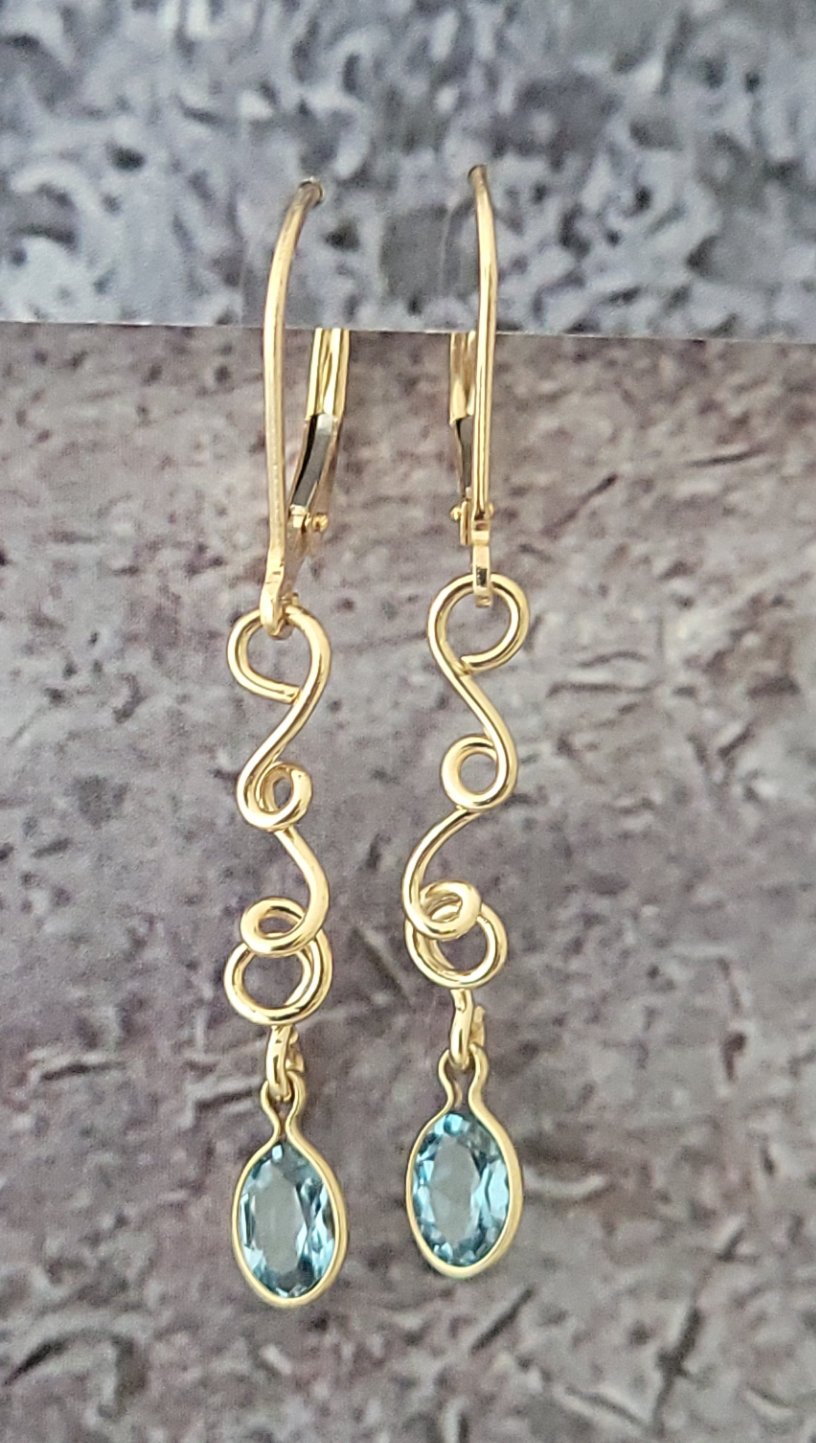 Blue Topaz Earrings