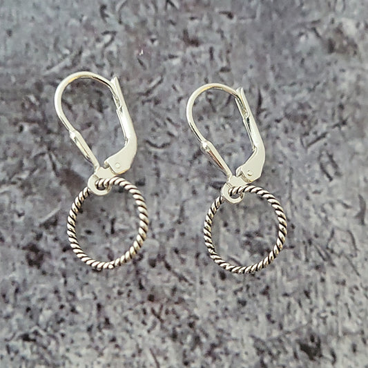 Sterling Circle Earrings