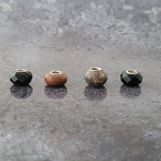 Sterling Stone Bead