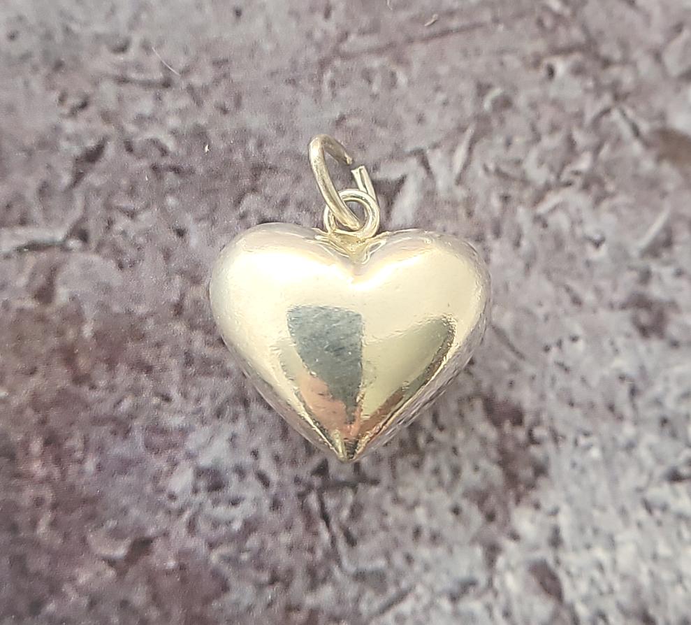 Sterling Puffed Heart