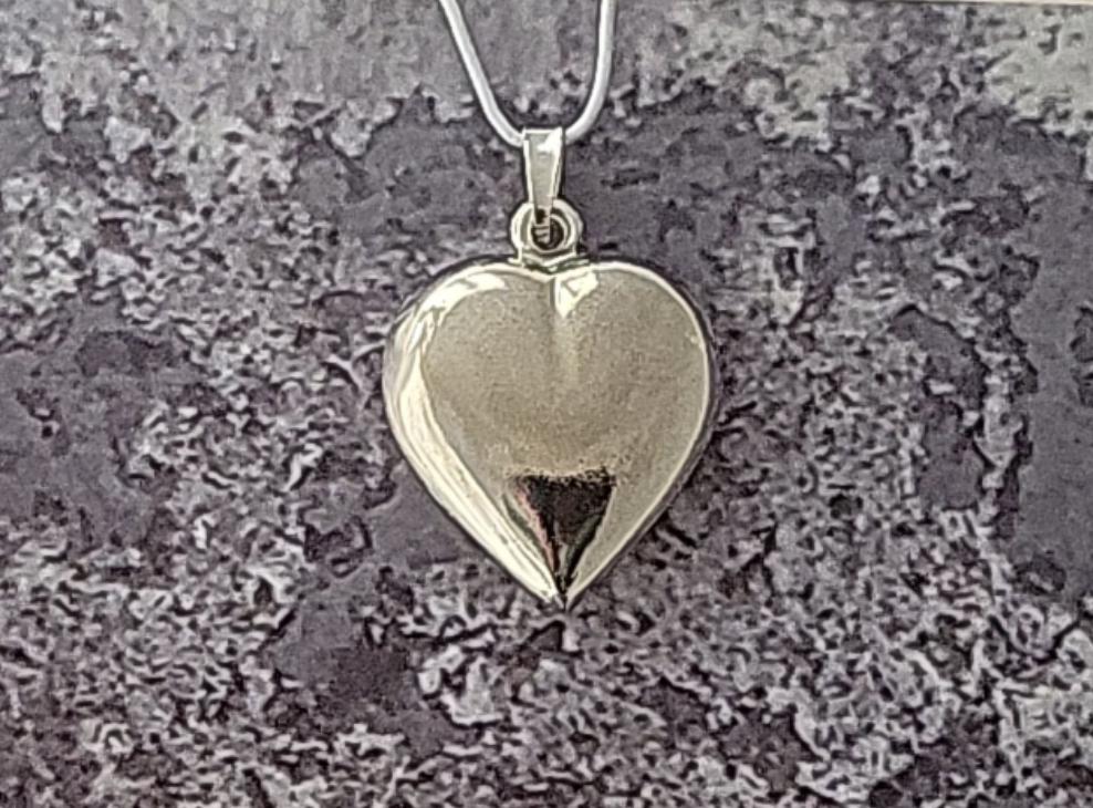 Sterling Puffed Heart Pendant