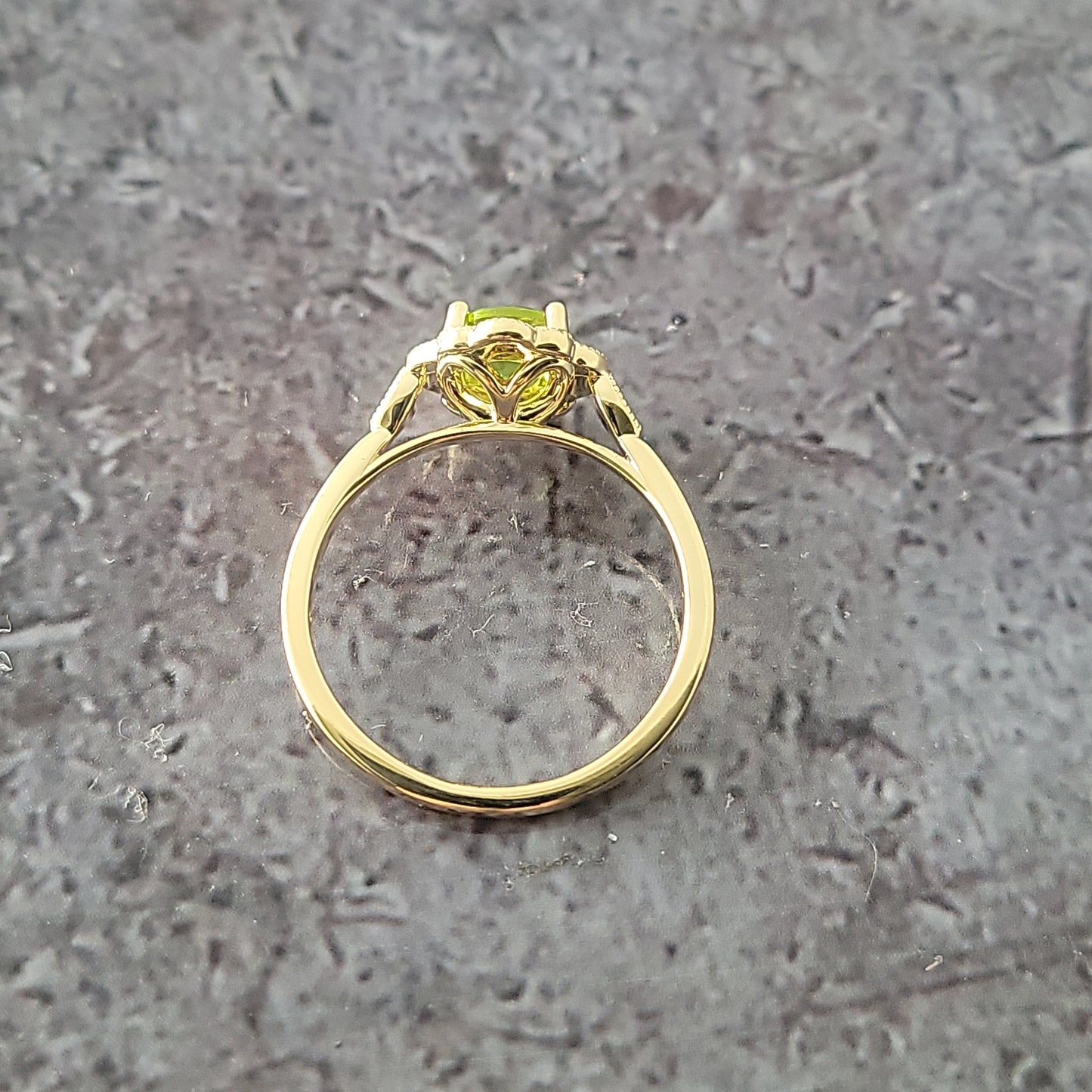 Peridot and Diamond Ring